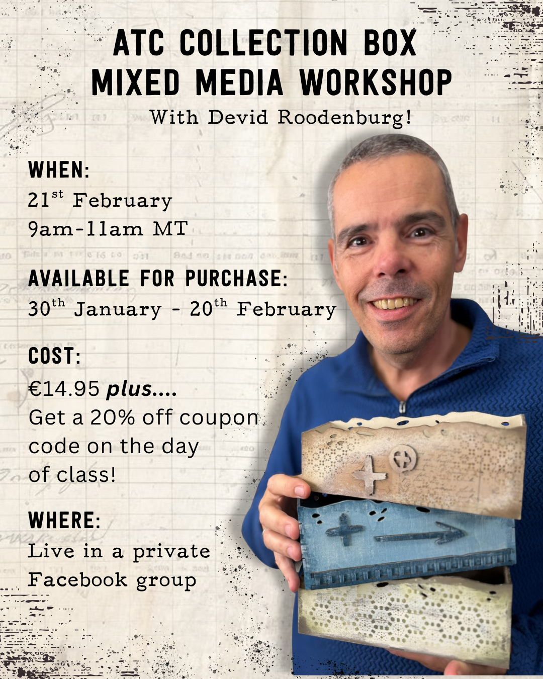 ATC Collection Box Mixed Media Workshop