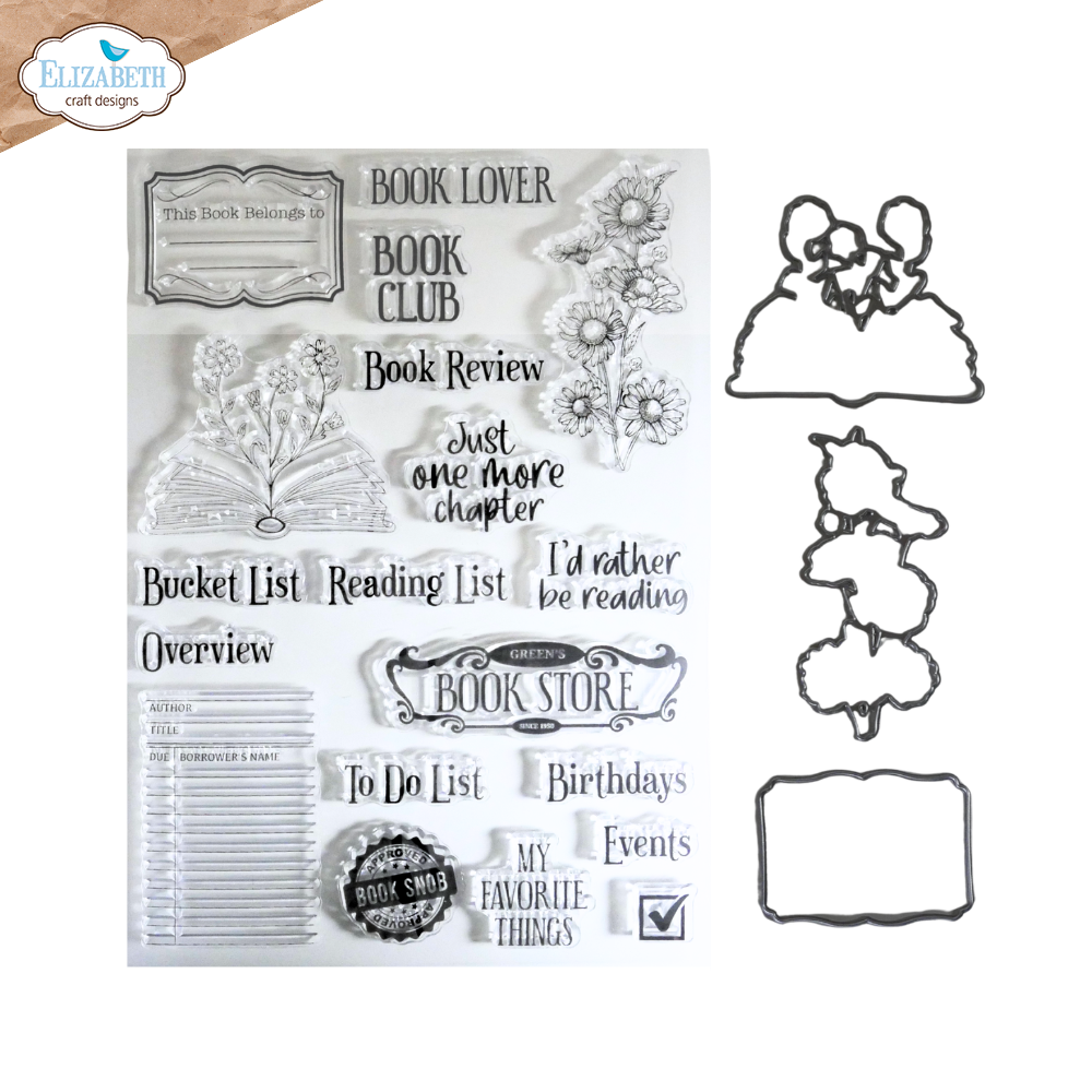 Book Lover Stamp and Die Set