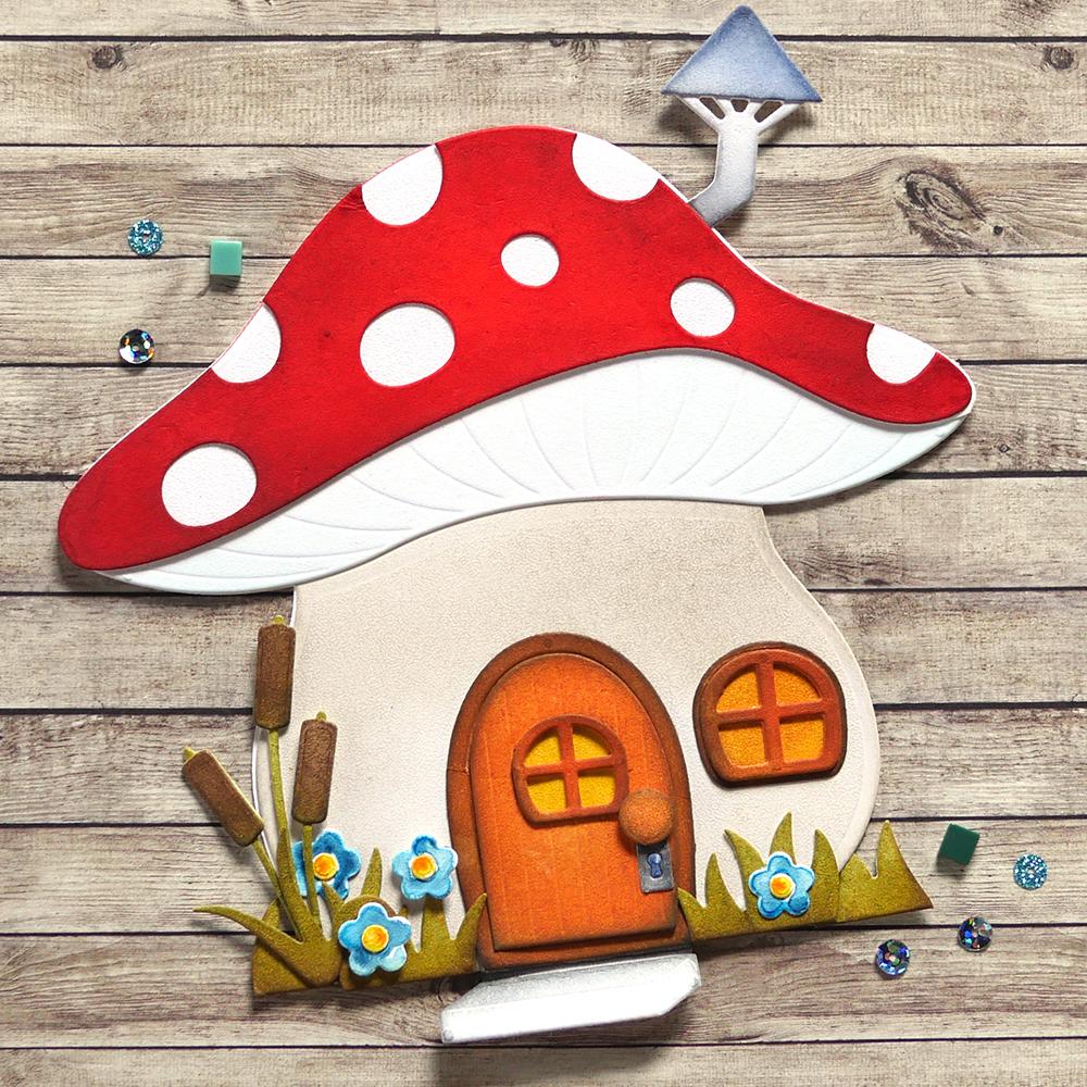 Mushroom House Folding Card