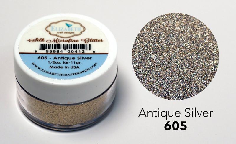 Antique Silver - Silk Microfine Glitter - ElizabethCraftDesigns.com