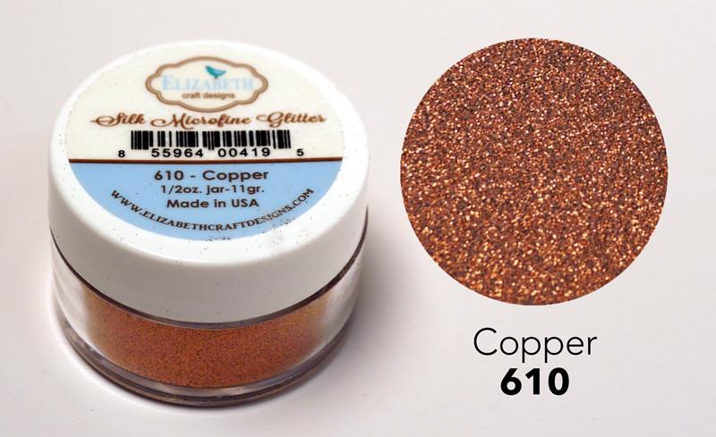 Copper - Silk Microfine Glitter - ElizabethCraftDesigns.com