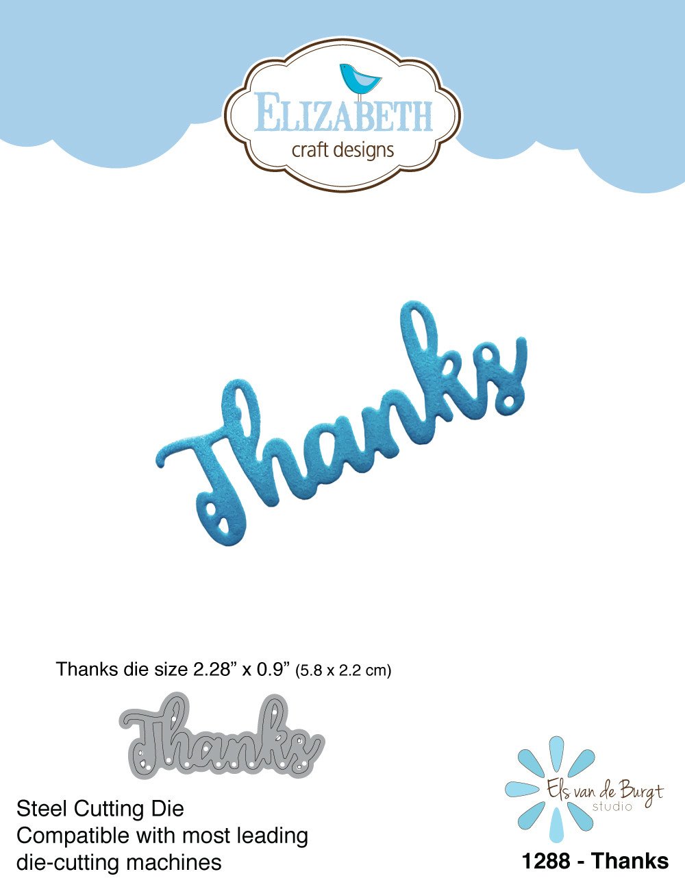 Thanks - Die - ElizabethCraftDesigns.com